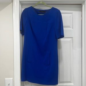 Royal blue sheath dress with pockets - fully lined